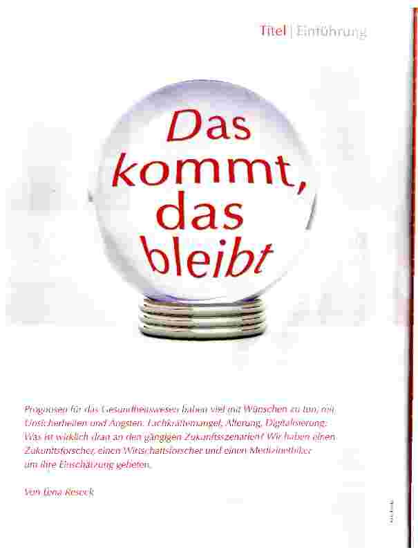 Vorschauseite 1: Das kommt, das bleibt