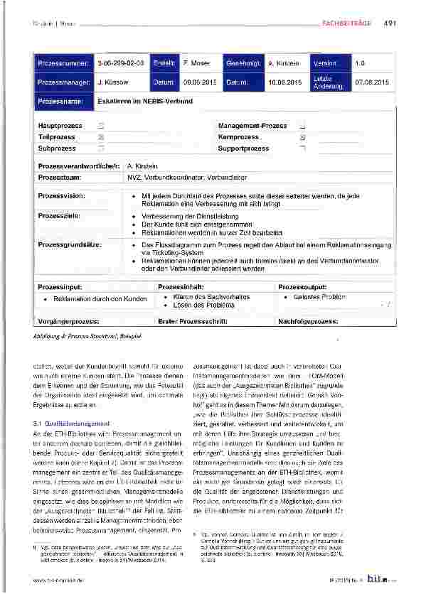 Vorschauseite 5: Erfolg hat Methode: Prozessmanagement an der ETH-Bibliothek. Ein Praxisbericht