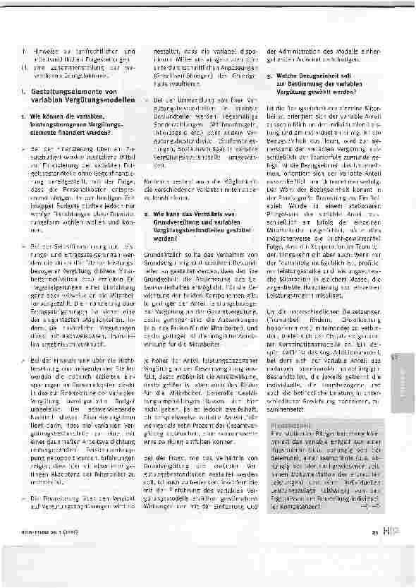 Vorschauseite 2: Variable, leistungsbezogene VergütungModelle, Rahmenbedingungen und Perspektiven