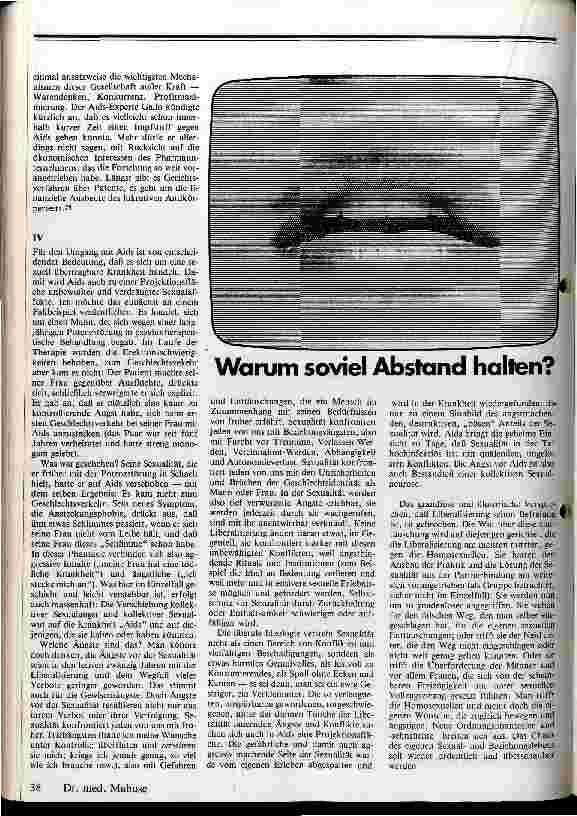 Vorschauseite 4: AIDS Moral und Volksgesundheit