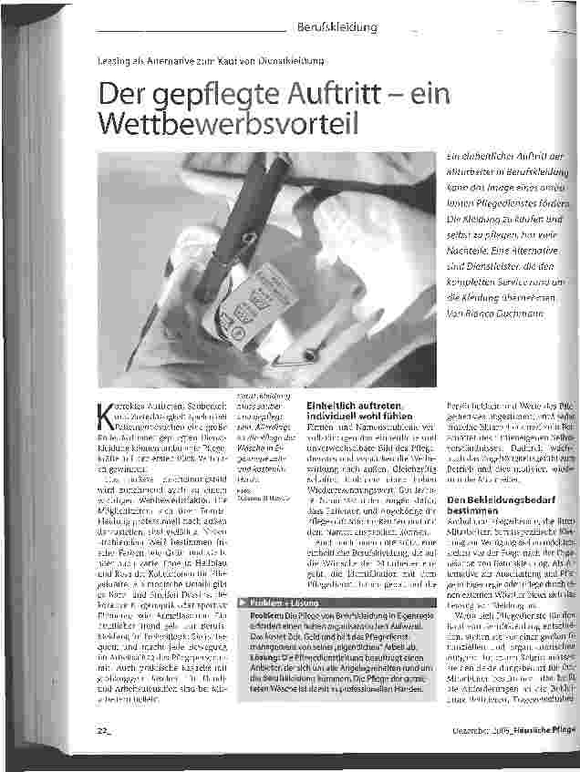 Vorschauseite 1: Der gepflegte Auftritt - ein WettbewerbsvorteiI