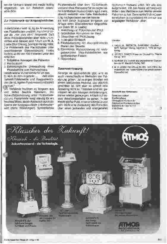 Vorschauseite 3: Zur Problematik des Polstermaterials unter Gipsverbänden