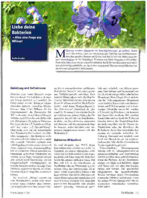 Vorschauseite 1: Liebe Deine Bakterien