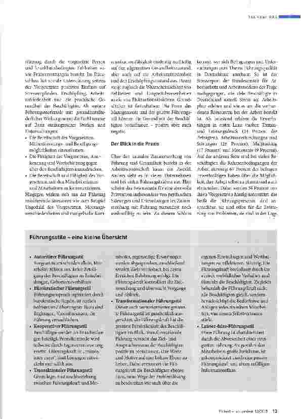 Vorschauseite 2: Führung und psychische Gesundheit Teil 2 Führungsqualität und Mitarbeitergesundheit-Theorie und Praxis