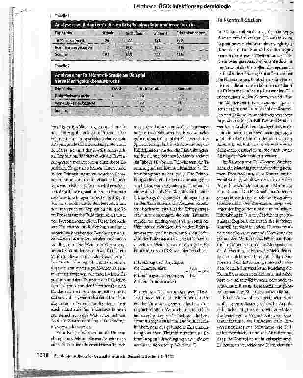 Vorschauseite 6: Aufgaben, Prinzipien und Methoden der angewandten/ aufsuchenden Infektionsepidemiologie