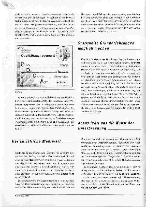 Vorschauseite 2: Qualitätskriterien auf dem Prüfstand. Zur Spiritualität kirchlicher Krankenhäuser