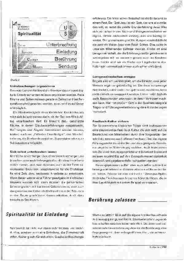 Vorschauseite 3: Qualitätskriterien auf dem Prüfstand. Zur Spiritualität kirchlicher Krankenhäuser