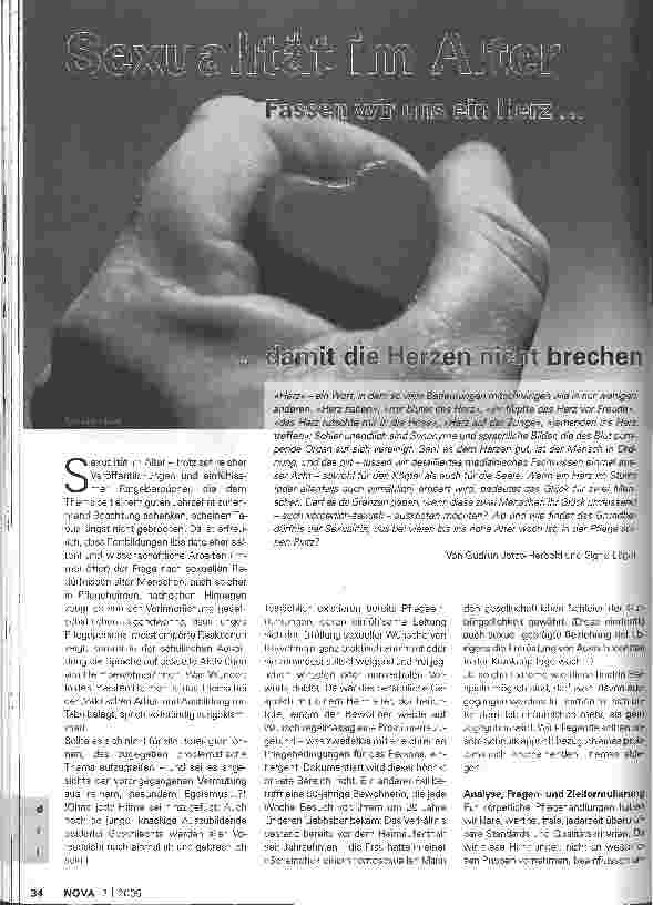 Vorschauseite 1: Sexualität im AlterFassen wir uns ein Herz, damit die Herzen nicht brechen