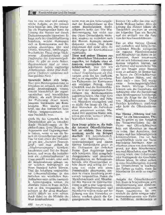 Vorschauseite 5: Krankenhäuser und ihr Image Konzepte und Rezepte für eine wirkungsvolle Presseund Öffentlichkeitsarbeit im Krankenhaus