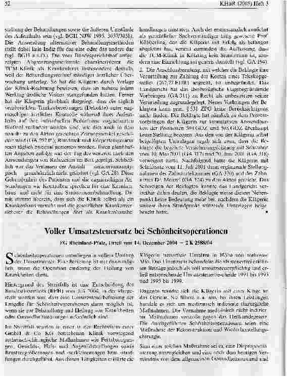 Vorschauseite 2: Zur Abgrenzung Krankenhaus und Sanatorium