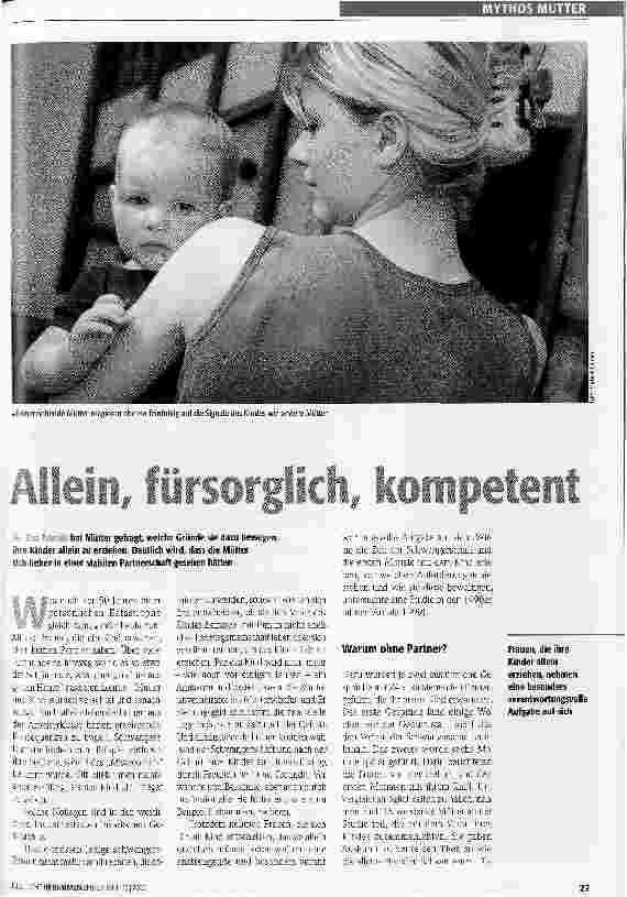 Vorschauseite 1: Allein, fürsorglich, kompetent