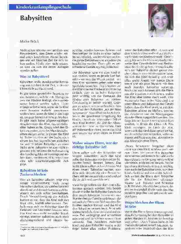 Vorschauseite 1: Babysitten