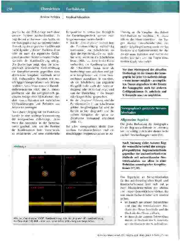 Vorschauseite 3: Die wichtigsten sonographischen Verfahren im Repertoire des Anästhesisten undIntensivmediziners