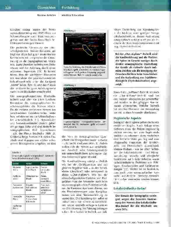 Vorschauseite 4: Die wichtigsten sonographischen Verfahren im Repertoire des Anästhesisten undIntensivmediziners