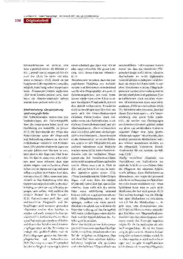Vorschauseite 6: Pflege im Vorfeld von SwissDRG-Erfahrungen von Pflegenden mit interprofessioneller Zusammenarbeit, Führungsverhalten, Arbeitslast und Arbeitszufriedenheit