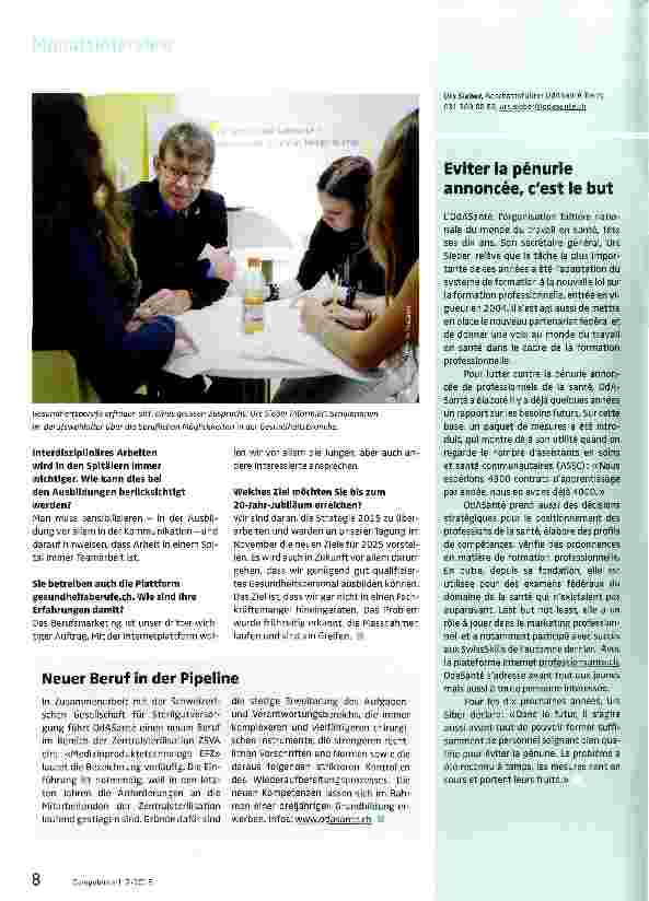 Vorschauseite 3: «Übergeordnetes Ziel ist, einen Fachkräftemangel zu vermeiden»