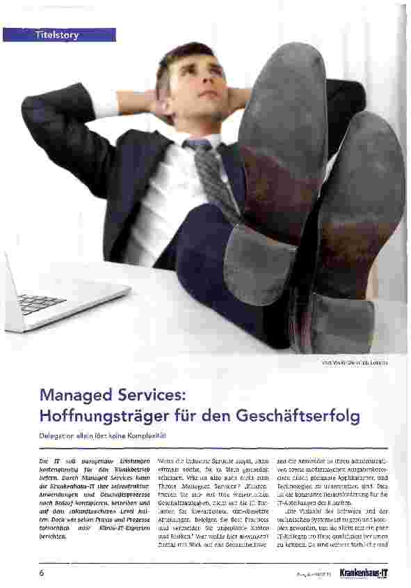 Vorschauseite 1: Managed Services: Hoffnungsträger für den Geschäftserfolg