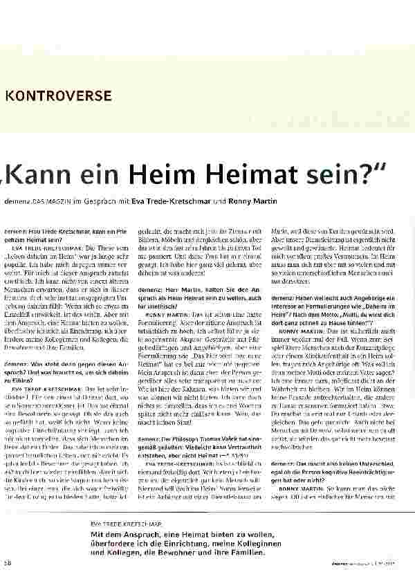 Vorschauseite 1: Kann ein Heim Heimat sein