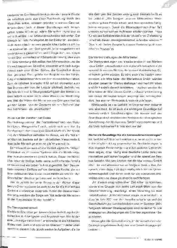 Vorschauseite 3: Menschlich und wirtschaftlich bestehenZur Unternehmensethik der Marienhaus GmbH
