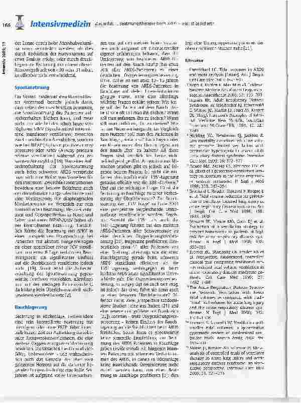 Vorschauseite 3: Beatmungstherapie beim ARDS was ist gesichert?