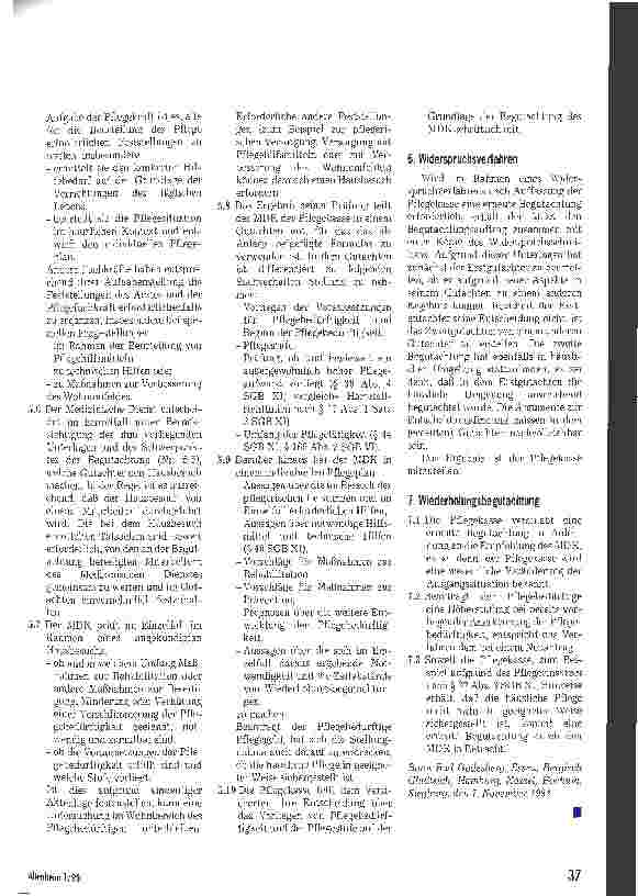 Vorschauseite 5: Richtlinien zur Pflegebedürftigkeit