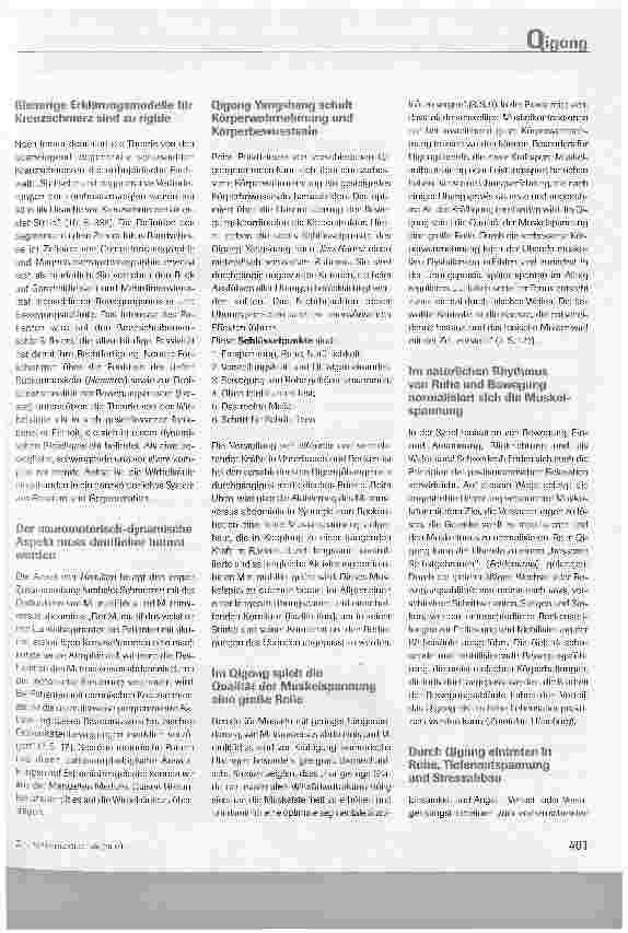 Vorschauseite 2: Qigong Yangsheng - Bewegungslernen im Rhythmus von Ruhe und Bewegung - Gedanken zur Schulung des Rückens