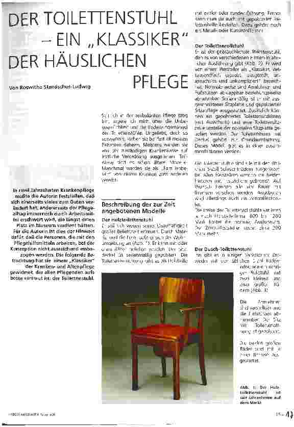 Vorschauseite 1: Der Toillettenstuhlein Klassiker der Häuslichen Pflege