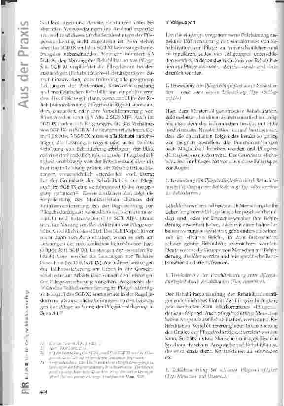 Vorschauseite 4: Der Vorrang von Rehabilitation vor Pflege - nicht eingelöster Programmsatz oder programmatische Neuausrichtung des Leistungsrechts
