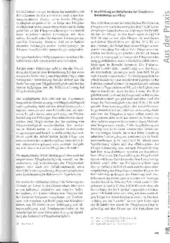Vorschauseite 5: Der Vorrang von Rehabilitation vor Pflege - nicht eingelöster Programmsatz oder programmatische Neuausrichtung des Leistungsrechts