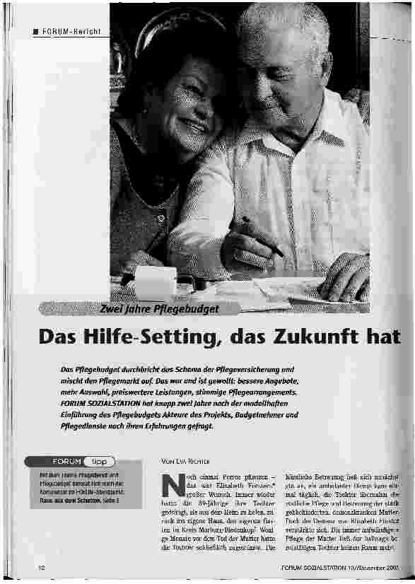 Vorschauseite 1: Das Hilfe-Setting, das Zukunft hat