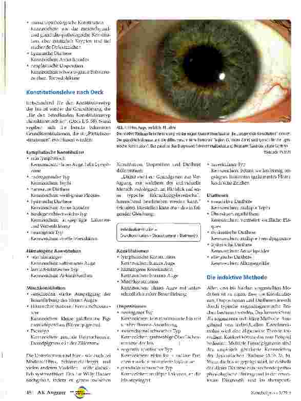 Vorschauseite 3: Zwei Wege -ein Ziel Augendiagnostische Konstitutionsbestimmung