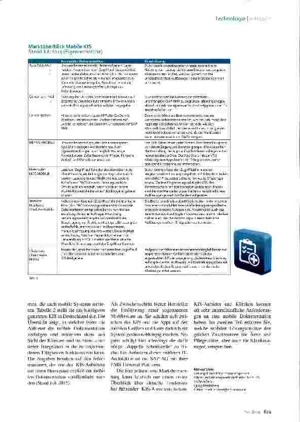 Vorschauseite 4: Apps im Krankenhauseinsatz Drum prüfe, wer das KIS verbindet