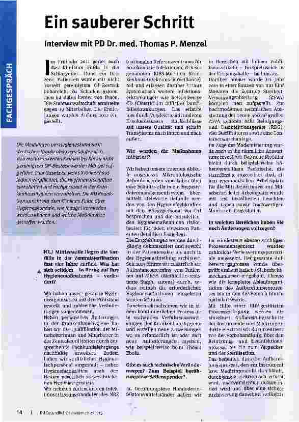 Vorschauseite 1: Ein sauberer Schritt