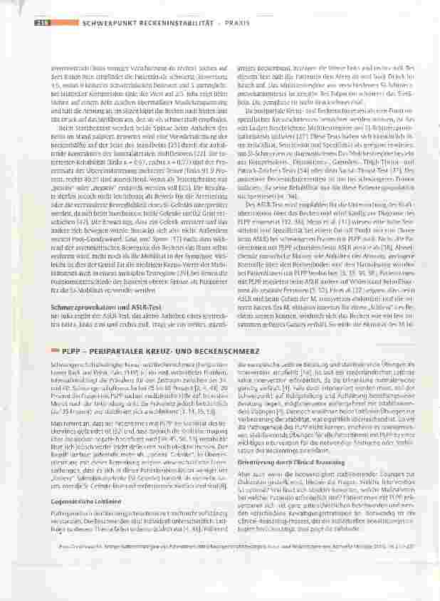Vorschauseite 2: Kompensationsstrategien von Patientinnen mit schwangerschaftsbedingten Kreuzund Beckenschmerzen