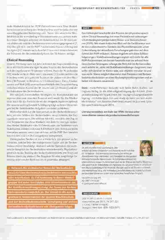Vorschauseite 5: Kompensationsstrategien von Patientinnen mit schwangerschaftsbedingten Kreuzund Beckenschmerzen