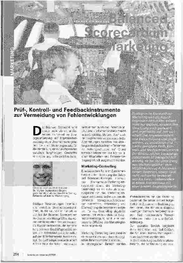 Vorschauseite 1: Balanced Scorecard im Marketing