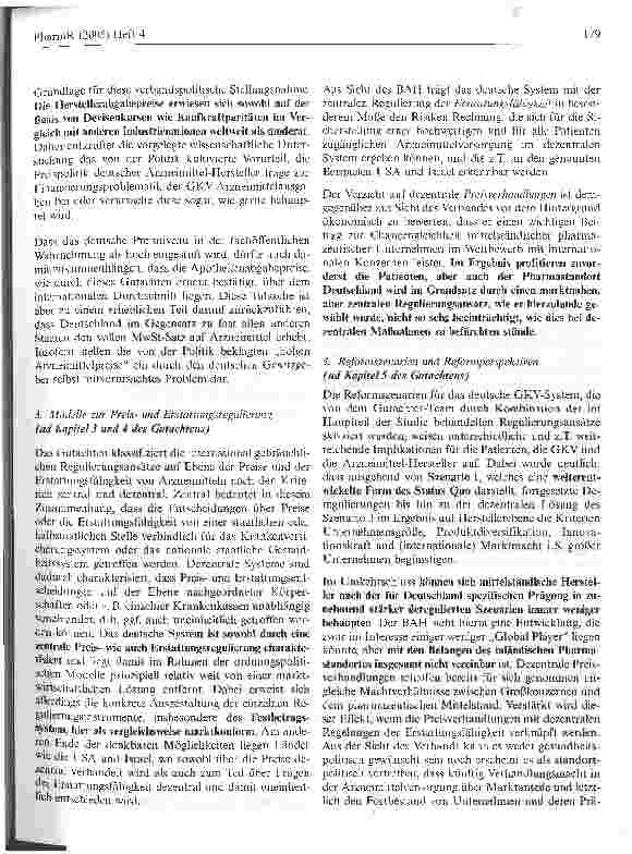Vorschauseite 2: Positionierung des BAH zur Weiterentwicklung der GKV und der Zukunft des Pharmastandorts Deutschland