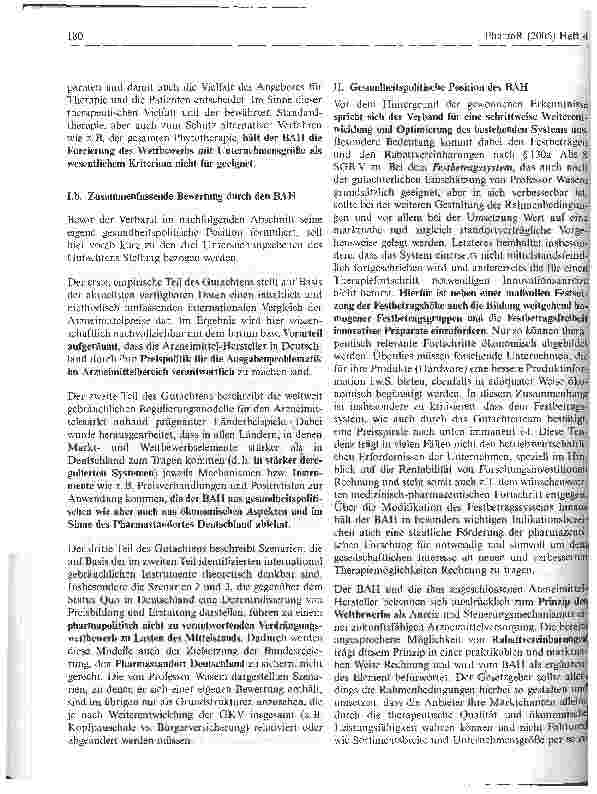 Vorschauseite 3: Positionierung des BAH zur Weiterentwicklung der GKV und der Zukunft des Pharmastandorts Deutschland