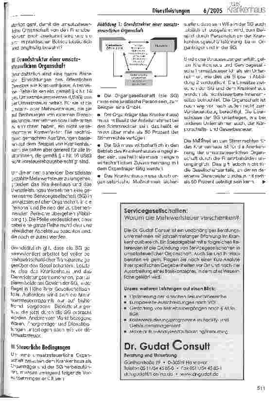 Vorschauseite 2: Servicegesellschaften in umsatzsteuerlicher Organschaft - trotz Gründungsboom bleiben noch offene Fragen