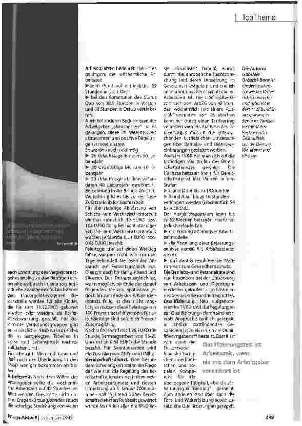 Vorschauseite 2: Niemand darf weniger bekommen als bisher. ..