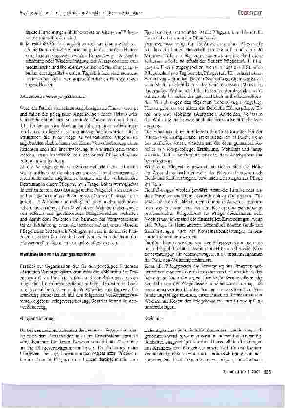 Vorschauseite 3: Psychosoziale und sozialmedizinische Aspekte bei Demenz-Erkrankung
