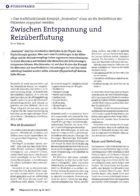 Vorschauseite 1: Zwischen Entspannung und Reizüberflutung