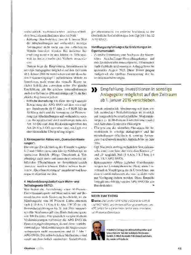 Vorschauseite 4: Akuter Handlungsbedarf für Träger in NRW