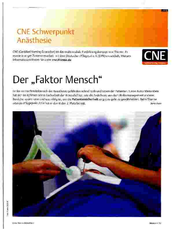 Vorschauseite 1: Der Faktor Mensch