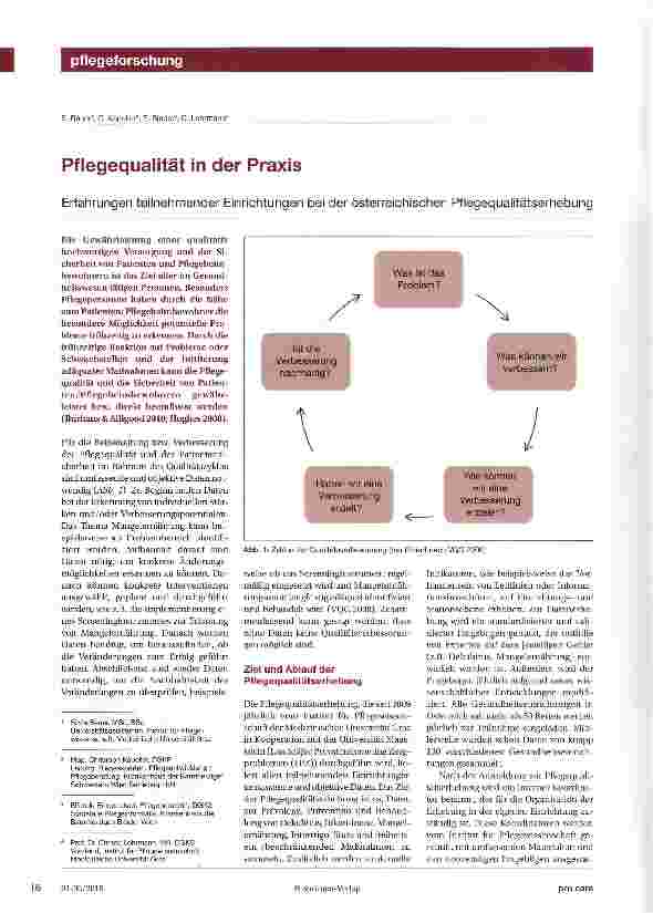 Vorschauseite 1: Pflegequalität in der Praxis
