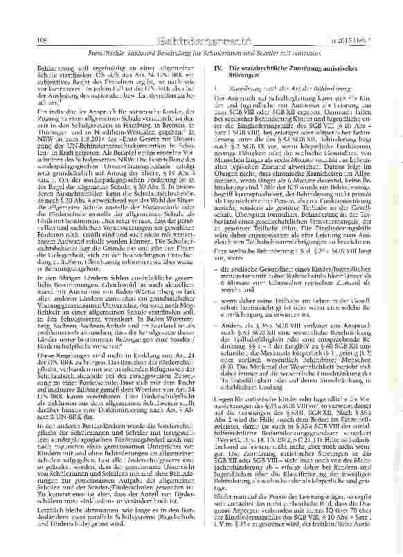 Vorschauseite 3: Inklusive Beschulung für Schülerinnen und Schüler mit Autismus - insbesondere das Recht auf Schulbegleitung (Teil 1)