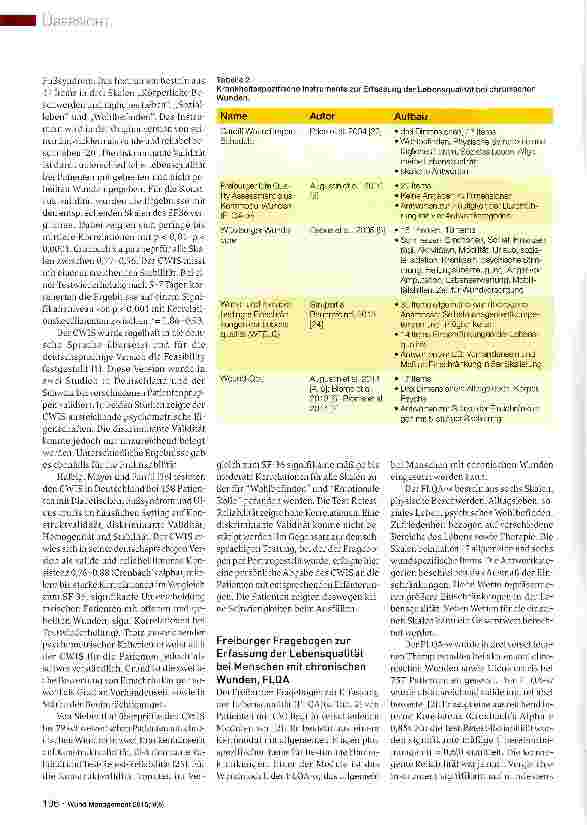 Vorschauseite 3: Standardisierte Messinstrumente zur Erfassung der wundbezogenen Lebensqualität von Menschen mit chronischen Wunden allgemein sowie mit Dekubitus