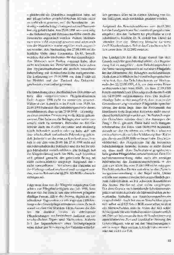 Vorschauseite 3: Dekubitus durch fahrlässiges Fehlverhalten des Pflegepersonals