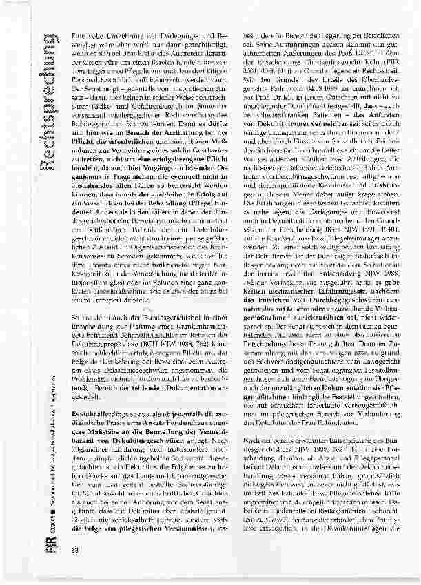 Vorschauseite 6: Dekubitus durch fahrlässiges Fehlverhalten des Pflegepersonals