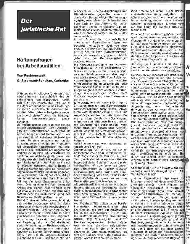 Vorschauseite 1: Haftungsfragen bei Arbeitsunfällen